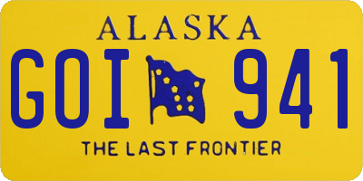 AK license plate GOI941