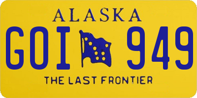 AK license plate GOI949