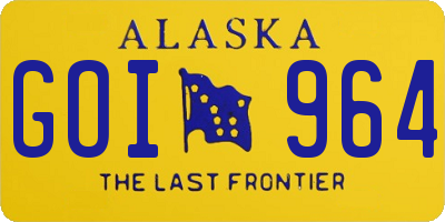 AK license plate GOI964