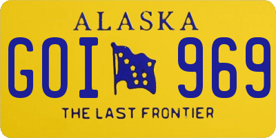 AK license plate GOI969