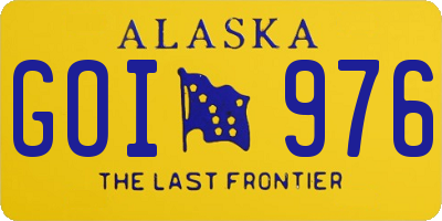 AK license plate GOI976