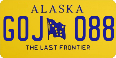 AK license plate GOJ088