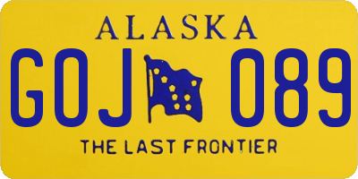 AK license plate GOJ089