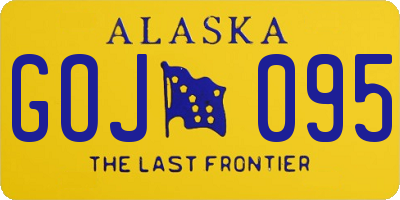 AK license plate GOJ095