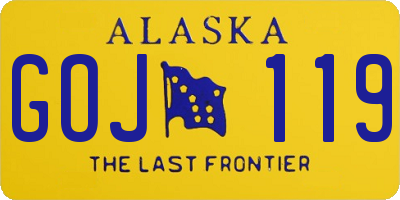 AK license plate GOJ119