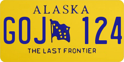AK license plate GOJ124