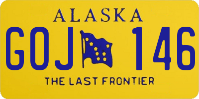 AK license plate GOJ146