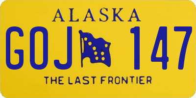 AK license plate GOJ147