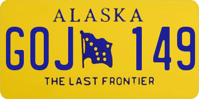 AK license plate GOJ149