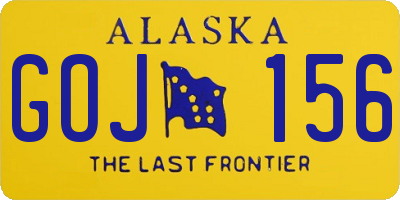 AK license plate GOJ156