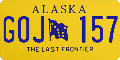 AK license plate GOJ157
