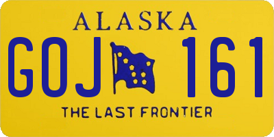 AK license plate GOJ161