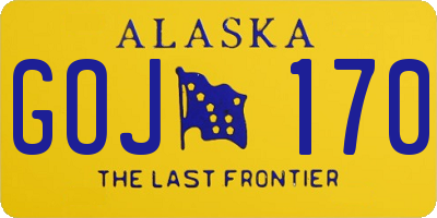 AK license plate GOJ170