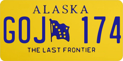 AK license plate GOJ174