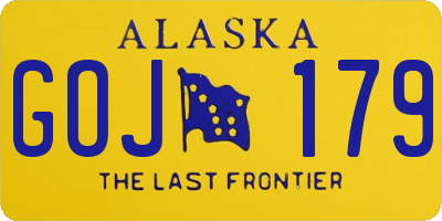 AK license plate GOJ179