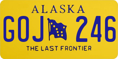 AK license plate GOJ246