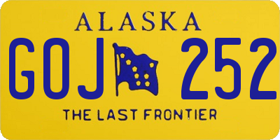 AK license plate GOJ252