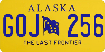 AK license plate GOJ256