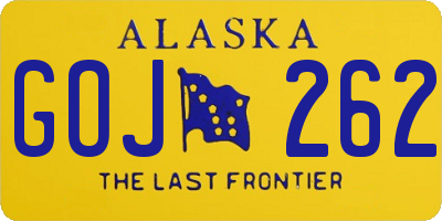 AK license plate GOJ262