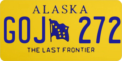 AK license plate GOJ272