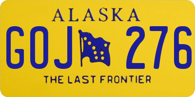 AK license plate GOJ276