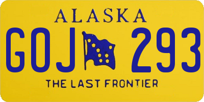 AK license plate GOJ293