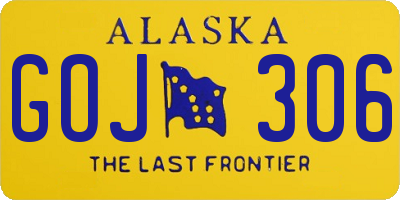 AK license plate GOJ306