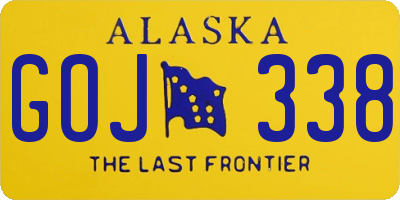 AK license plate GOJ338