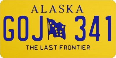 AK license plate GOJ341