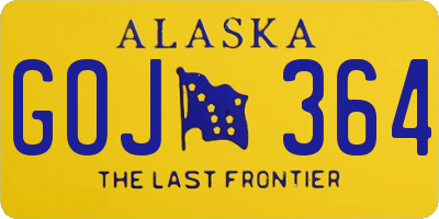 AK license plate GOJ364