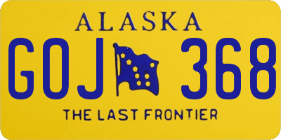 AK license plate GOJ368