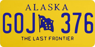 AK license plate GOJ376