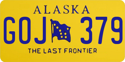 AK license plate GOJ379