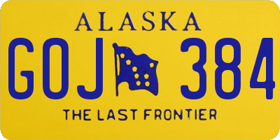 AK license plate GOJ384