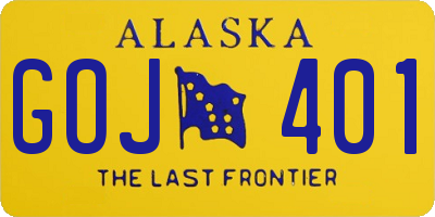 AK license plate GOJ401
