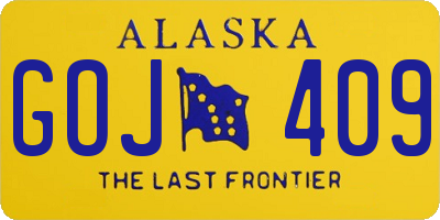 AK license plate GOJ409