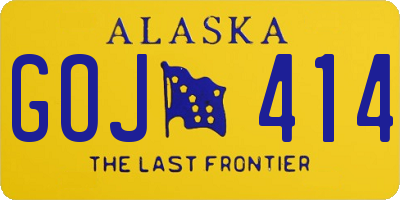 AK license plate GOJ414