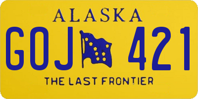 AK license plate GOJ421