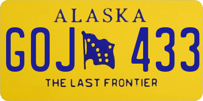AK license plate GOJ433