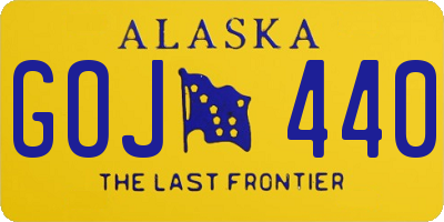 AK license plate GOJ440