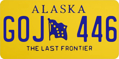 AK license plate GOJ446
