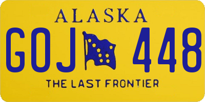 AK license plate GOJ448