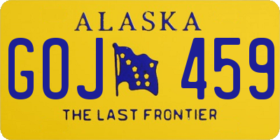 AK license plate GOJ459