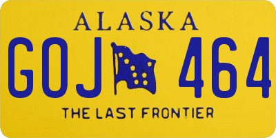 AK license plate GOJ464
