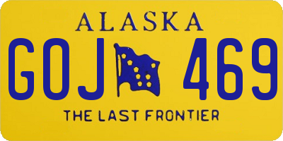 AK license plate GOJ469