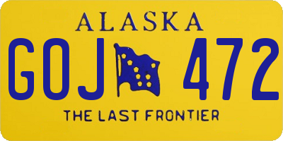 AK license plate GOJ472