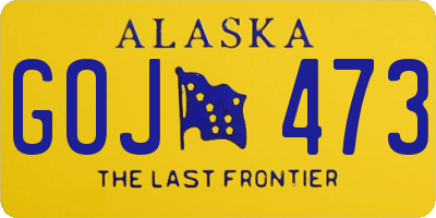 AK license plate GOJ473