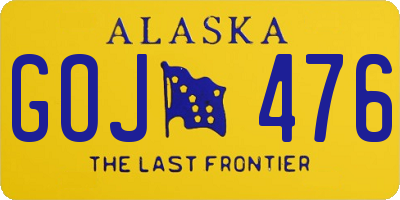 AK license plate GOJ476