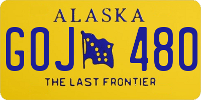 AK license plate GOJ480