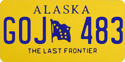 AK license plate GOJ483